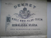 Uciteljski dekret,  1888.