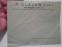 Vrlo stara koverta - Roman Glavan urar Sušak (tržnica) Fiume Rijeka