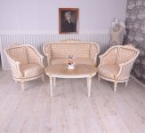 BAROKNI SET - ANTIKNA GARNITURA - SOFA + 2 FOTELJE + STOL- SHABBY CHIC