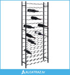 Stalak za vino za 96 boca crni željezni - NOVO