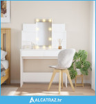 Toaletni stolić s LED svjetlima bijeli 96 x 40 x 142 cm - NOVO
