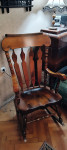 vintage stolica za ljuljanje - puno drvo