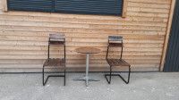 Stol i 2 stolice hrast i željezo