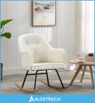 Stolica za ljuljanje krem-bijela baršunasta - NOVO