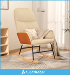 Stolica za ljuljanje od tkanine krem bijela - NOVO