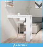 Zidni barski stol bijeli 102 x 45 x 103,5 cm konstruirano drvo - NOVO