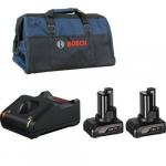 Bosch Set Baterija i Punjač Li-ion 2x12V 6.0 Ah + GAL 12V-40 + Torba