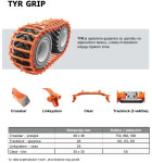 TRYGG GUSJENICE forwarder / harvester TYR GRIP 600/55-26,5 / 2 klina