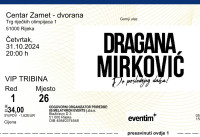 Karte za koncert Dragane Mirković Rijeka