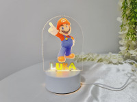 Personalizirana led noćna lampa Super Mario, slika prema željama