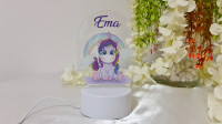 Unicorn, jednorog noćna lampa, personalizirani poklon za dječju sobu