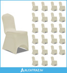 Navlake za stolice rastezljive krem 24 kom - NOVO