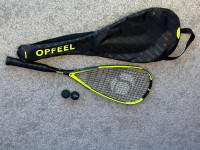 OPFEEL reket za squash sa torbom i loptama