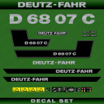 Zamjenske naljepnice za traktor Deutz-Fahr D 68 07 C