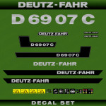 Zamjenske naljepnice za traktor Deutz-Fahr D 69 07 C