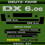 Zamjenske naljepnice za traktor Deutz Fahr DX 6.06