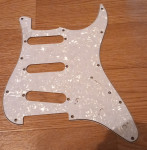 Pickguard Stratocaster , bijela-perla , 3play-nov