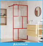 Stijenka za walk-in tuš sa staklom ESG crvena 80 x 195 cm - NOVO