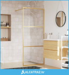 Stijenka za walk-in tuš sa staklom ESG zlatna 90 x 195 cm - NOVO