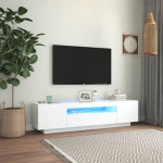 vidaXL TV ormarić s LED svjetlima bijeli 160 x 35 x 40 cm