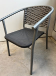 Stolica tekstilen / pleteno uže / aluminij, složiva, NOVO