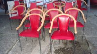 vrhunske metalne stolice tapecirano sjedište i naslon 24 kom