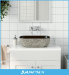 Nadgradni umivaonik sivo-crni 48 x 37,5 x 13,5 cm keramički - NOVO