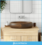 Nadgradni umivaonik smeđi ovalni 59x40x15 cm keramički - NOVO