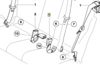 BMW KOPČA POJASA ZADNJA NOVO OEM