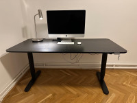 električni radni stol IKEA BEKANT 160 × 80cm sjedenje/stajanje