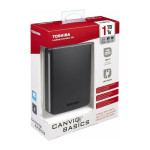 Eksterni tvrdi disk, 1 TB, TOSHIBA Canvio Basics, 2.5", USB 3.0, crni