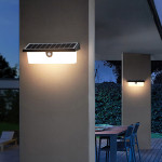 LED SENZORSKA ZIDNA SOLARNA LAMPA, IP65, 150lm, ABS+PS 6-9H, 3000K, 3.