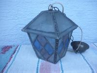 VINTAGE VANJSKA VISEĆA LAMPA METAL - STAKLO 22 x 19cm