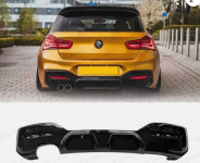 BMW 1 F20 F21 2015-2019 difuzor spojler M tech CS style piano crni