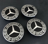 Mercedes Benz poklopci za felge 75mm--BLACK SERIES --KOMPLET - 4 KOM