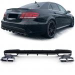 Mercedes E Klasa W212 2013-16 AMG E63 difuzor s nastavcima auspuha set