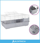 Kavez za male životinje sivi 100x53x46 cm polipropilen i metal - NOVO
