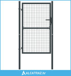 Mrežasta vrtna vrata od pocinčanog čelika 100 x 225 cm siva - NOVO