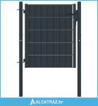 Vrata za ogradu od PVC-a i čelika 100 x 81 cm antracit - NOVO