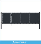 Vrtna vrata čelična 350 x 100 cm antracit - NOVO