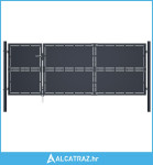 Vrtna vrata čelična 350 x 125 cm antracit - NOVO