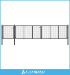 Vrtna vrata čelična 500 x 100 cm antracit - NOVO