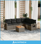 7-dijelni set vrtnih sofa sivi od poliratana - NOVO