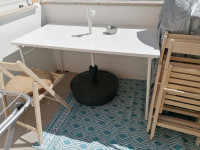 Prodajem vanjski metalni vrtni stol bijele boje, Ikea Torparo, 50eura