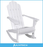 Vrtna stolica za ljuljanje drvena bijela - NOVO