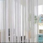 Bijele zavjese na resise, string zavjese, velike 300cm x 300cm