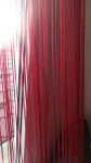 Tamno crvene zavjese na resice 300x300 cm - nove string zavjese