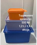 Tupperware set (500 ml, 1.2 L i 2.5 L