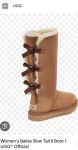 NOVE Ugg tall with bow Chestnut br40