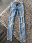 ZARA traperice s prorezima stone washed strec 36/S